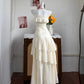 Simple White A-Line Asymmetrical Ruched Ruffled Chiffon Dress Prom Dress Evening Dress L327