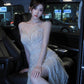 Fairy Dress Champagne Mermaid Sweetheart Beaded Tulle Dress Prom Dress Evening Dress L336