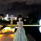 Princess Light Blue Ball Gown Off-The-Shoulder Appliques Sequins Tulle Dress Quinceanera 16 L352