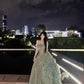 Princess Light Blue Ball Gown Off-The-Shoulder Appliques Sequins Tulle Dress Quinceanera 16 L352