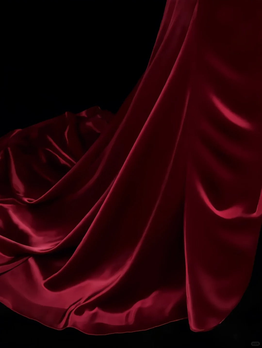 Romantic Burgundy Mermaid Asymmetrical Neck Ruched Satin Dress Prom Dress Evening Dress L455