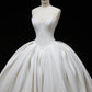 Princess White Ball Gown Sweetheart Appliques Sequins Matte Satin Dress Quinceanera Dress 16 L465
