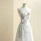 Elegant White A-Line Sweetheart Bow Sequins Pearl Appliques Tulle Dress Prom Evening Dress L472