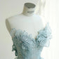 Princess Mint Green Mermaid Sweetheart Appliques Beaded Tulle Dress Prom Evening Dress L485