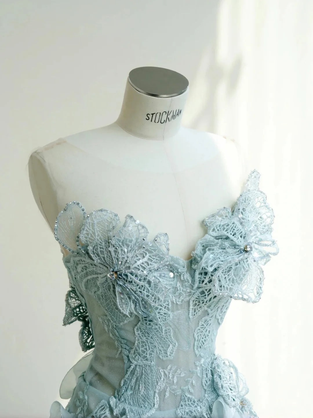 Princess Mint Green Mermaid Sweetheart Appliques Beaded Tulle Dress Prom Evening Dress L485