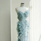 Princess Mint Green Mermaid Sweetheart Appliques Beaded Tulle Dress Prom Evening Dress L485