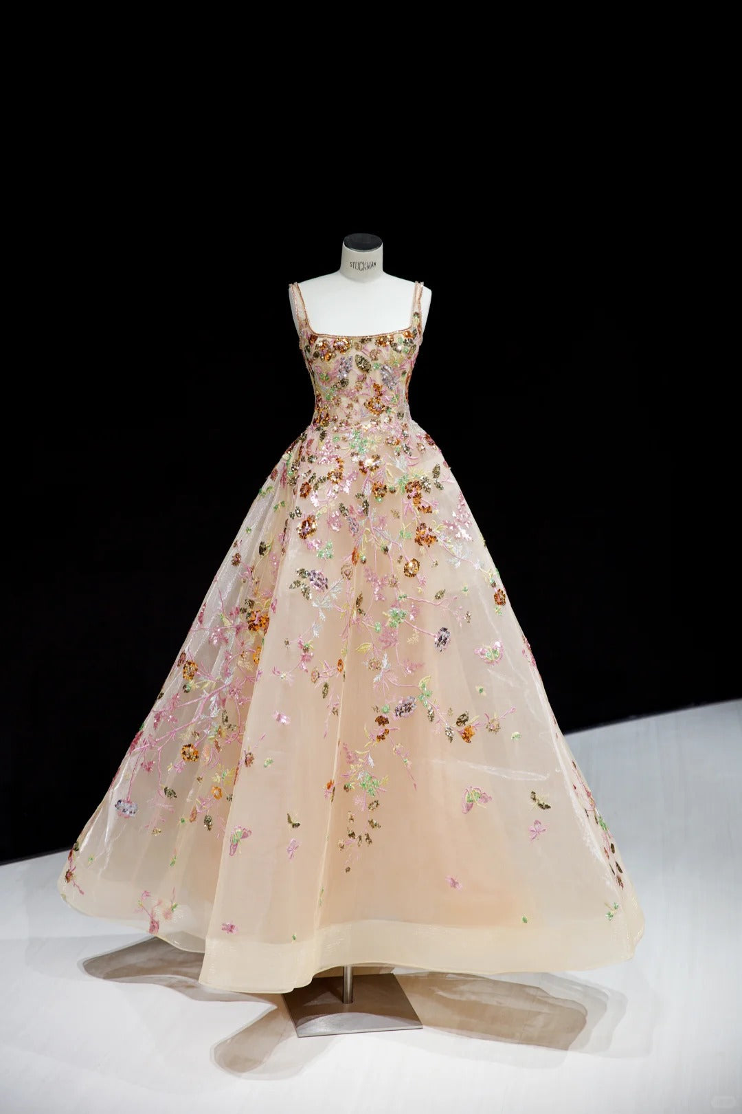Pretty Champagne Ball Gown Square Embroidery Sequins Tulle Dress Quinceanera Dress 16 L502