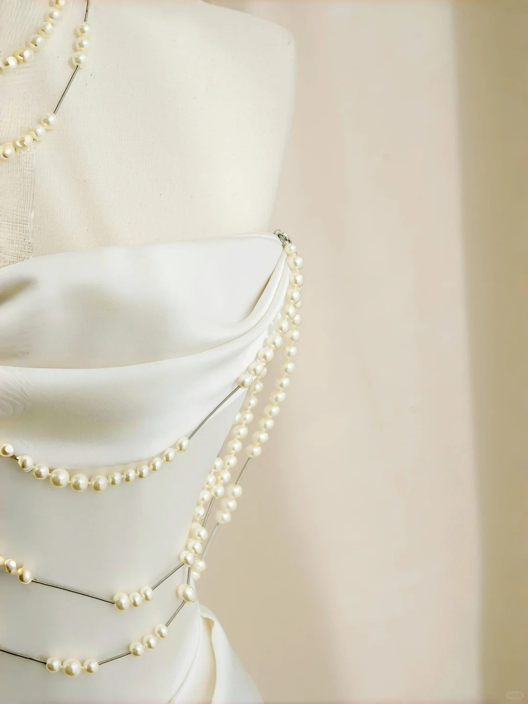Elegant White A-Line Strapless Beading Ruched Satin Dress Prom Dress Evening Dress L511