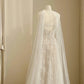 Feminine Cream Tulle Wedding Dress Sweetheart A-Line Lace Appliques Garden Wedding Dress L512