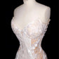 Princess White Tulle Wedding Dress Sweetheart Mermaid Appliques Beaded Ballroom Wedding Dress  L513