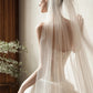 Princess Ivory Tulle Wedding Dress Strapless Ball Gown Lace Appliques Ballroom Wedding Dress L560