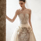Pretty Ivory Tulle Wedding Dress Sweetheart A-Line Floral Lace Applique Garden Wedding Dress L561
