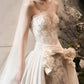 Pretty Ivory Tulle Wedding Dress Sweetheart A-Line Floral Lace Applique Garden Wedding Dress L561