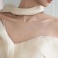 Elegant White Mermaid Asymmetrical Neck Satin Dress Prom Dress Evening Dress L564