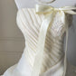 Chic White Ball Gown Strapless Bow Ruched Beaded Tiered Tulle Dress Quinceanera Dress 16 L567