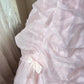 Sweet Pink Ball Gown Spaghetti Strap Bow Beaded Ruched Tulle Dress Quinceanera Dress 16 L569