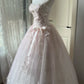 Princess Pink Ball Gown Sweetheart Bow Rhinestone Appliques Tulle Dress Quinceanera Dress 16 L573