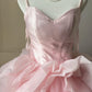 Sweet Pink Ball Gown Spaghetti Strap Floral Tulle Dress Quinceanera Dress 16 L577