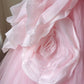 Sweet Pink Ball Gown Spaghetti Strap Floral Tulle Dress Quinceanera Dress 16 L577