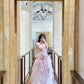 Fairy Light Pink Ball Gown Round Neck Handmade Flowers Sequins Rhinestone Tulle Quinceanera Dress 16 L75