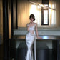 Chic White Mermaid Dress Spaghetti Straps Lace Tulle And Satin Dress Prom Evening Dress L83