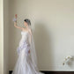 Fairy Young Purple Tulle Wedding Dress Sweetheart Mermaid Handmade Flowers Garden Wedding Dress L91