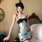 Cute Spaghetti Straps Birthday Party Dress Mini Homecoming Dress with Bowknot D1739
