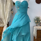 Shiny Sweeheart Shirred Tulle Swarovski Crystal Hi-Lo Prom Dress Birthday Party Dress D1741