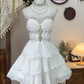 Cute Sleeveless Sweetheart Neckline Swarovski Crystal Layered Ruffles Party Dress Homecoming Dress  D1747