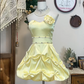 Cute Sweetheart Neckline Sleeveless Fold Pearl Crystal Birthday Party Dress Homecoming Dress with Handmade Flower D1751