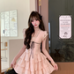 Cute V-neck lace Tiered Ruffle Mini Sweet 16 Dress Birthday Outfits Homecoming Dress D1757