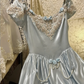 Gorgeous Short Sleeve Bateall Pearl Pleated  Sweet 16 Prom Dress Quinceanera Dress with Handmade flower D1762