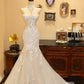 Pretty Sweetheart Neckline Sheath Tulle Embroidered Mermaid Wedding Dress Prom Dress Quinceanera Dress   D1775