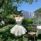 Cute Straps Square Neckline Pleated Short Prom Dress Homecoming Dress Quinceanera Dress D1776