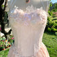Pretty A Line Spaghetti Straps Flower Long Dress Birthday Outfits Sweet 16 Homecoming Dress D1777
