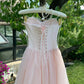 Pretty A Line Spaghetti Straps Flower Long Dress Birthday Outfits Sweet 16 Homecoming Dress D1777