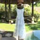 Seaside Spaghetti Straps Flower Tulle Homecoming Dress Sweet 16 Dress Cocktail Dress   D1781