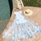 Seaside Spaghetti Straps Flower Tulle Homecoming Dress Sweet 16 Dress Cocktail Dress   D1781