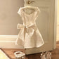Cute A Line Crew Neck Pearl Crystal Bowknot Short Prom Dress Birthday Party  Sweet 16 Dress   D1782