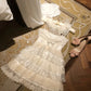 Pretty Spaghetti Straps Sweetheart Neckline Tiered Lace Organza Party Dress Homecoming Dress with Beading Bowknot  D1784