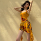 Sexy Seaside Spaghetti Straps Soutache Ruffle Short Outfits Dress Women Dress Summer Dress D1786