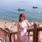 Seaside Spaghetti Straps Sheath Tulle Ruffle Long Dress Party Dress Women Dress Summer Dress D1787