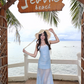 Seaside Spaghetti Straps Sheath Lace Printing Long Mermaid Party Dress Women Dress Summer Dress Vacation Dress  D1794