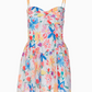Sweet A Line Spaghetti Straps Printing Tulle Short Summer Seaside Dress Vacation Dress Women Dress  D1816