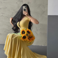 Pretty Short Sleeve Sheath Fold Ankle Length Mermaid Dress Summer Dress Party Dress Women Dress  D1821