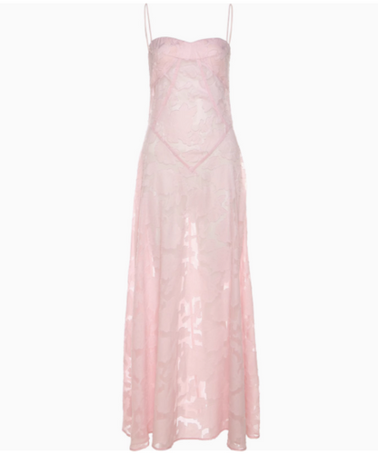 Elegant Spaghetti Straps Lace Tulle Ankle Length Skirt Summer Seaside Dress Party Dress Women Dating Dress D1829