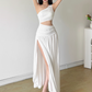 Fashion One Shoulder Pleated Long Dating Dress Summer Vacation Dress Women Dress D1830