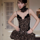 Sexy Leopard Print Spaghetti Straps Slim Waist Lace-up Women Flower Bud Dress Summer Dress D1843