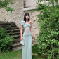 Sexy Seaside Holiday One Shoulder Pleated Lace Niche French Maxi Dress Women Dress Summer Dating Dress   D1847