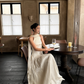 Elegant Halter Backless Pleated Ankle Length Women Birthday Party Dress Date Dress   D1854